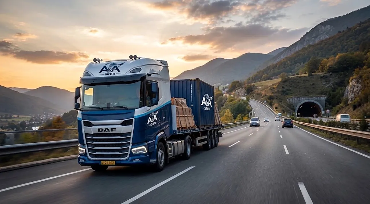 Kamion na autoputu – cestovni transport robe EU – BiH